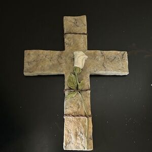 Rose Cross with White Rose.NWT